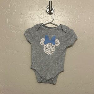 Disney Gray Bodysuit with Blue Bow